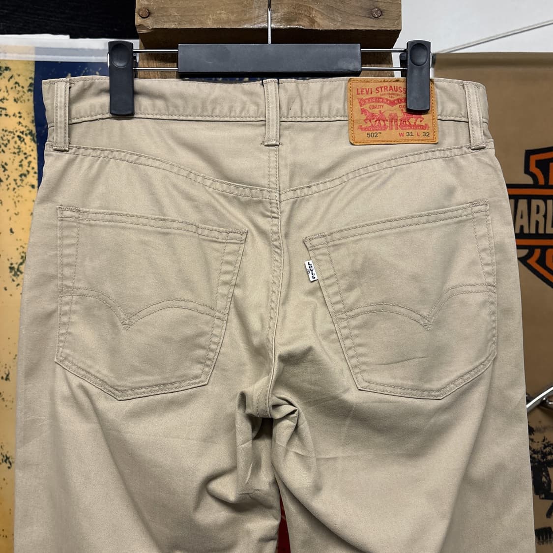리바이스 502 화이트탭 5포켓 코튼트윌 팬츠 데님핏 베이지 N730 상품이미지6