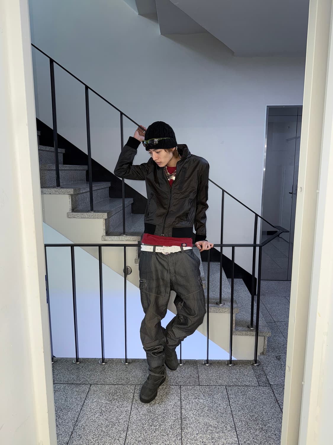 stripe cargo work pants 상품이미지1