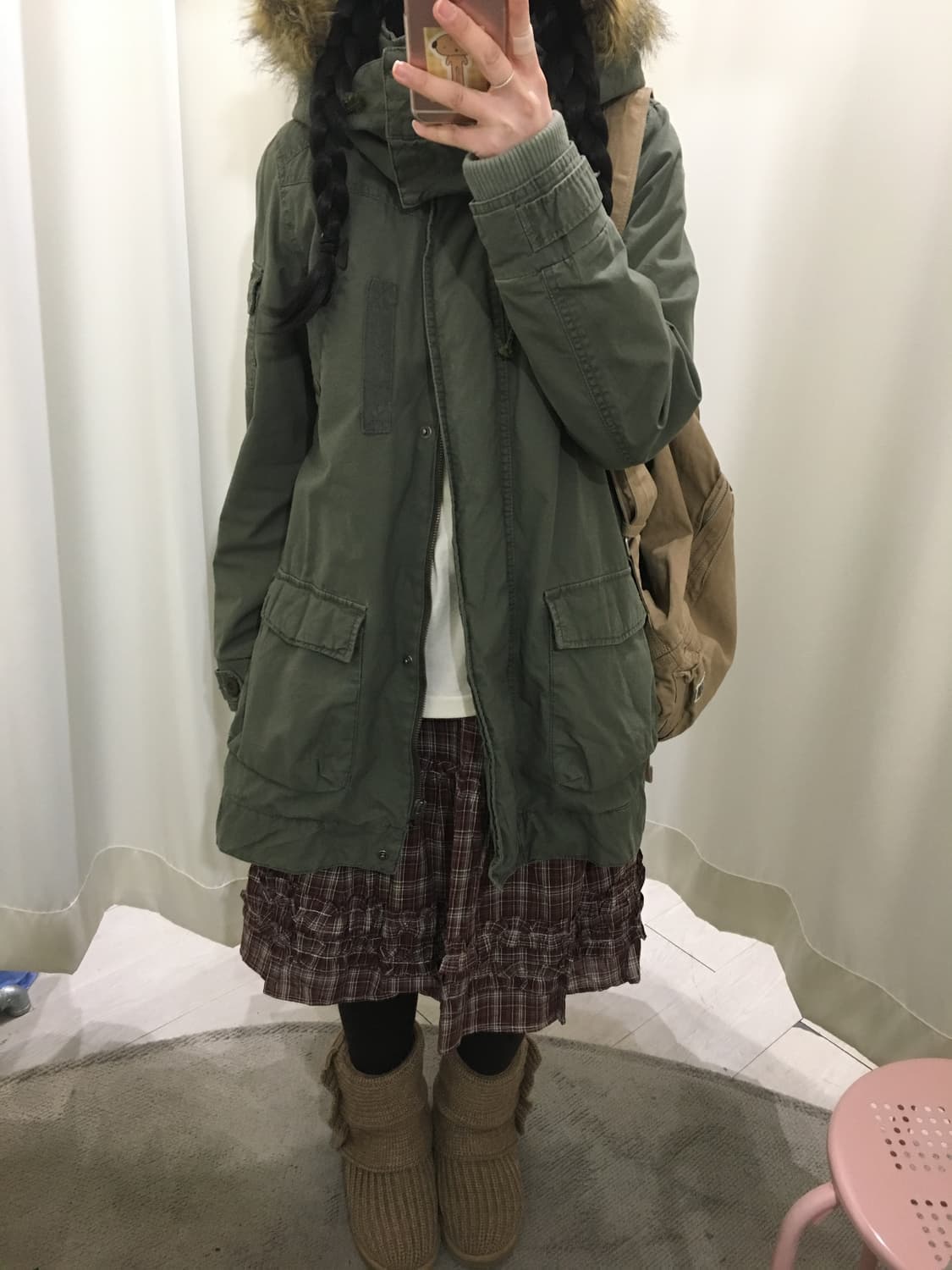 모리걸 양털 베스트 누빔 야상 상품이미지2