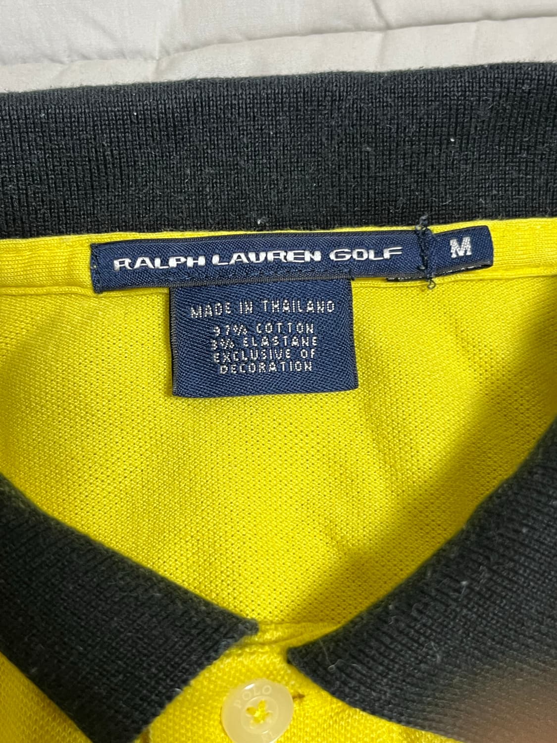 폴로 랄프로렌 빅포니 옐로우 M 사이즈 카라티 상품이미지3