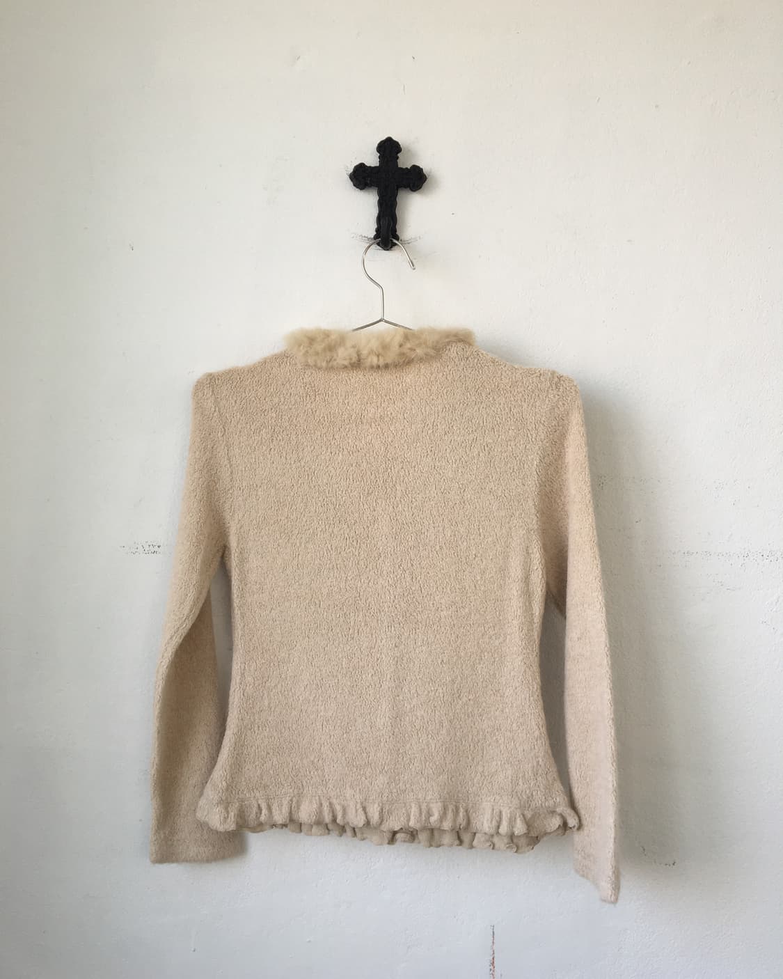 Fur trimming knit cardigan 상품이미지4