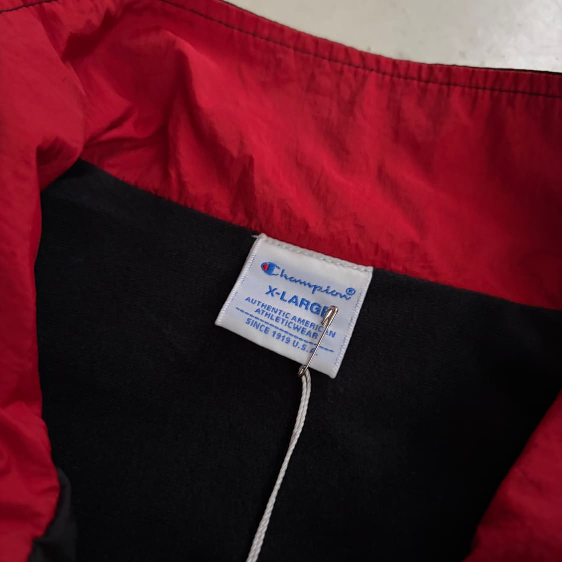 챔피온 빈티지 빅로고 나일론 트랙 자켓 XL 상품이미지5