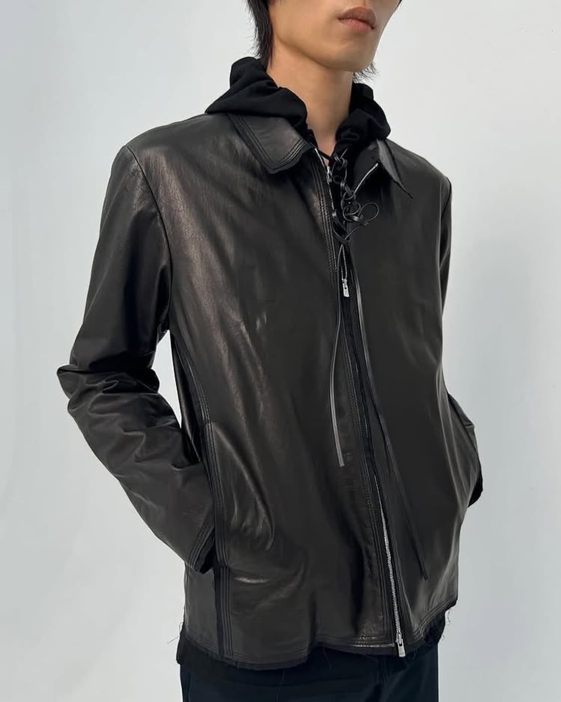 Paf 8.0 rigth leather jacket black 상품이미지3