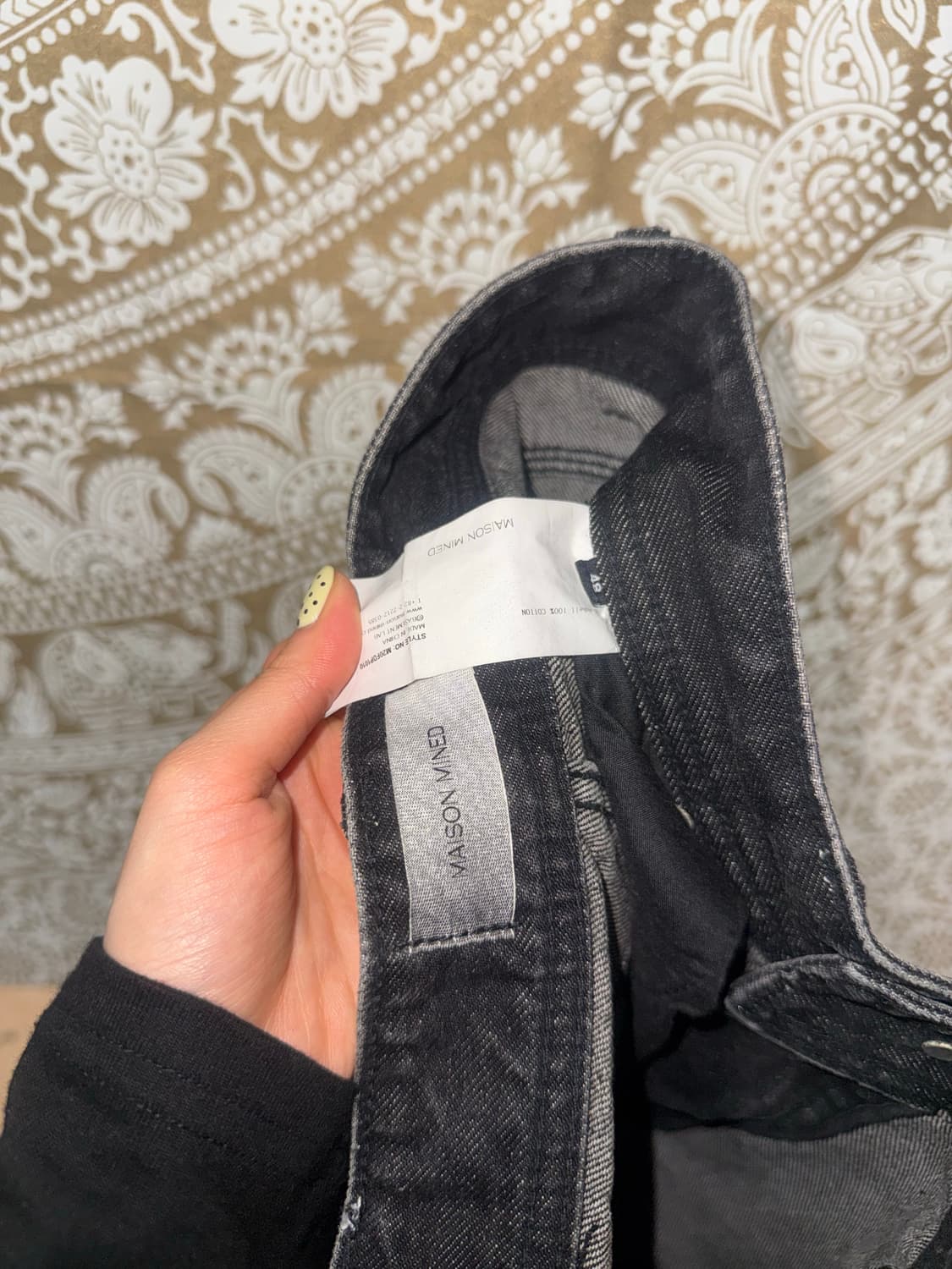 메종미네드 스티치 카펜터 흑청 데님팬츠  상품이미지6