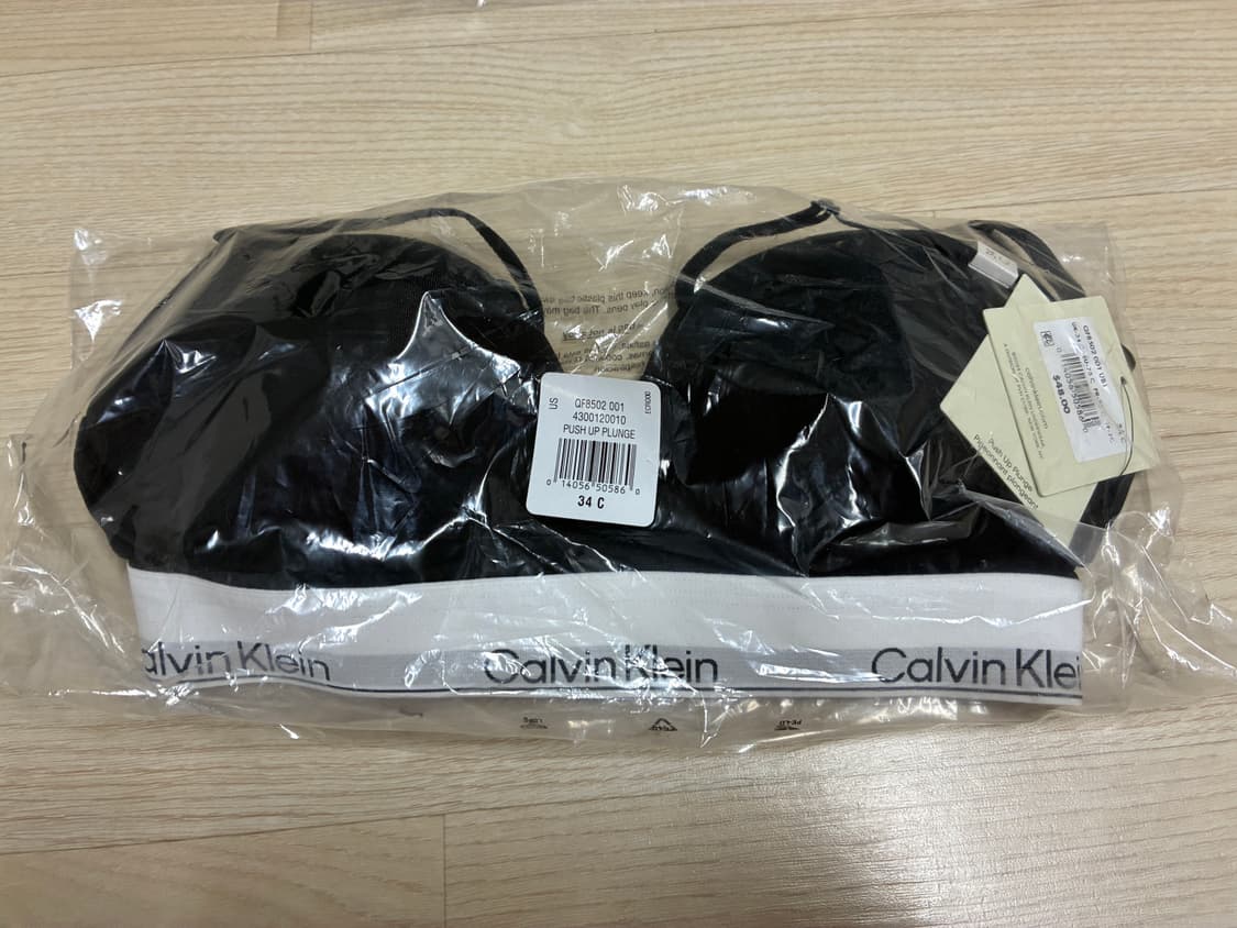 캘빈클라인 푸쉬업 브라 34C (블랙/그레이) 상품이미지3