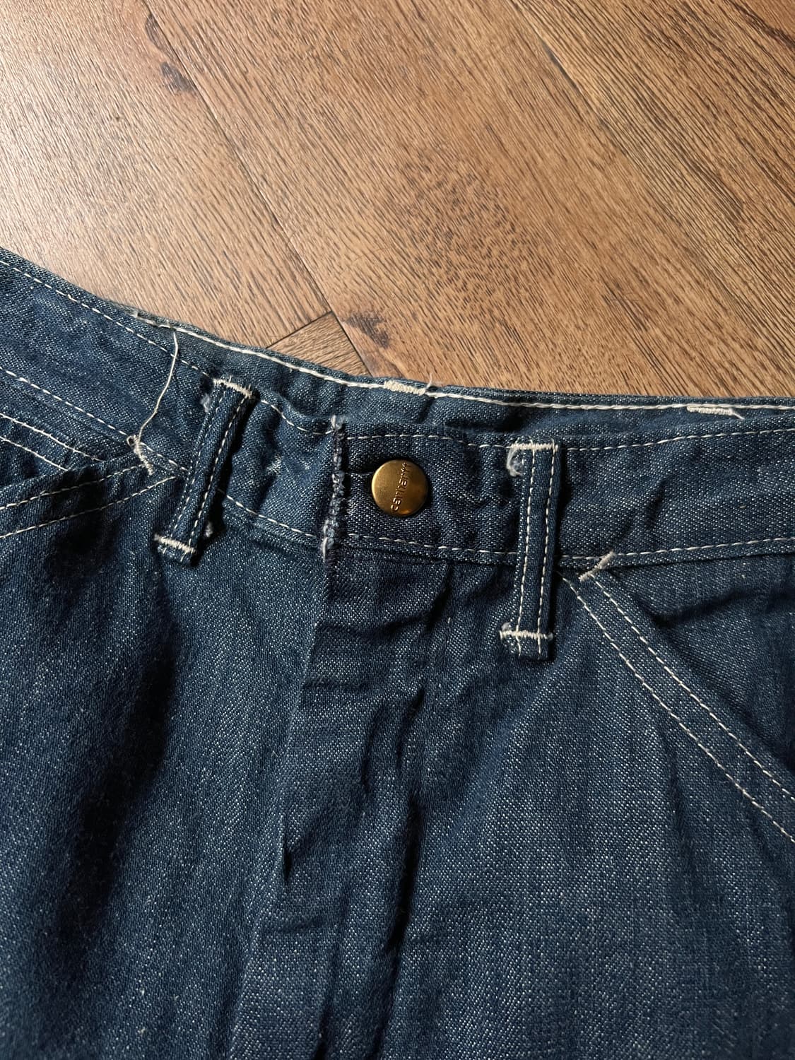 [25]70's 칼하트 OG 하드 페이딩 덩가리 싱글니 워크팬츠 상품이미지4