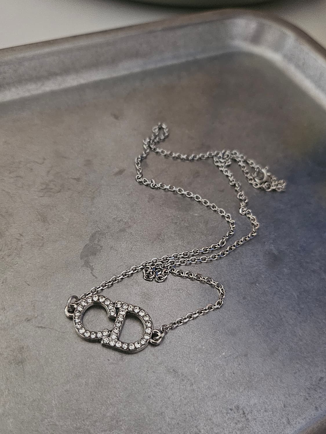 78 디올 CD 정품 빈티지 업사이클링 목걸이 써지컬 상품이미지3