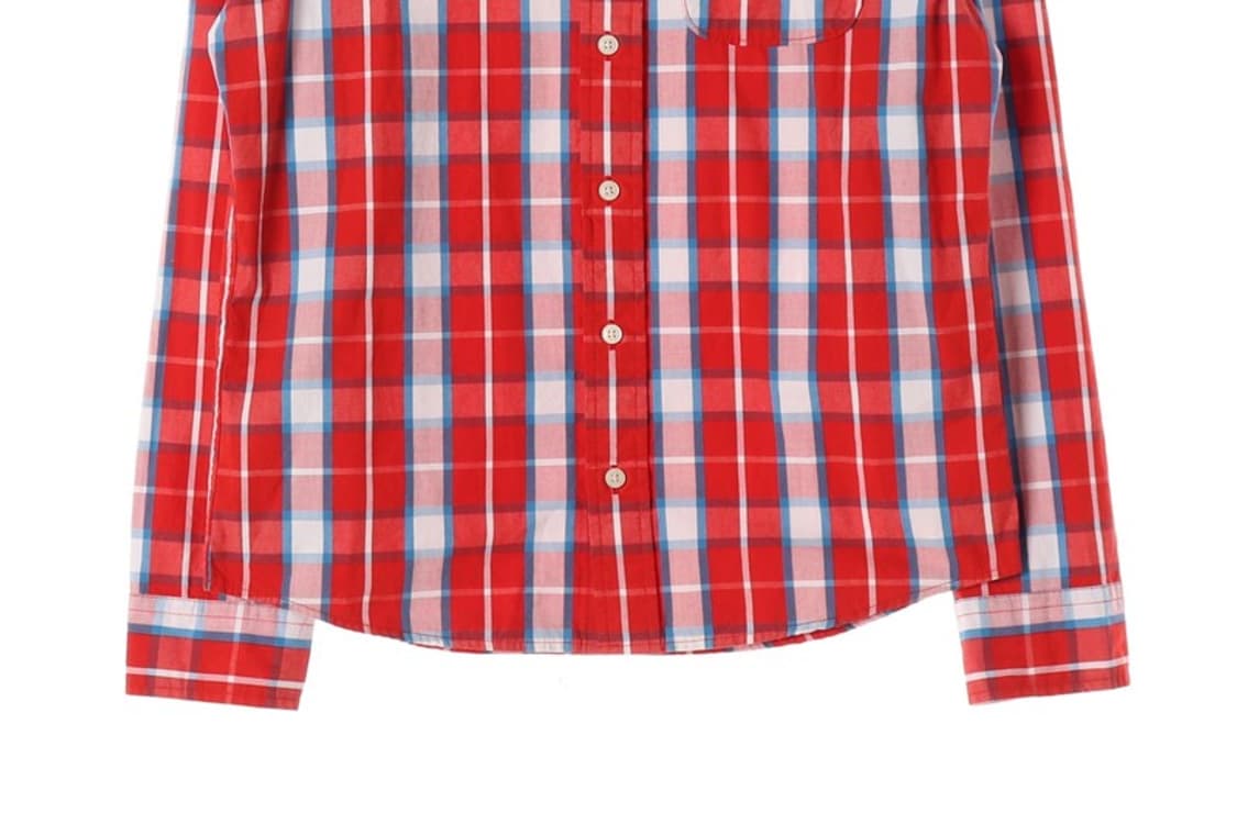 홀리스터 클래식 레드 체크 버튼다운 셔츠 M 상품이미지4