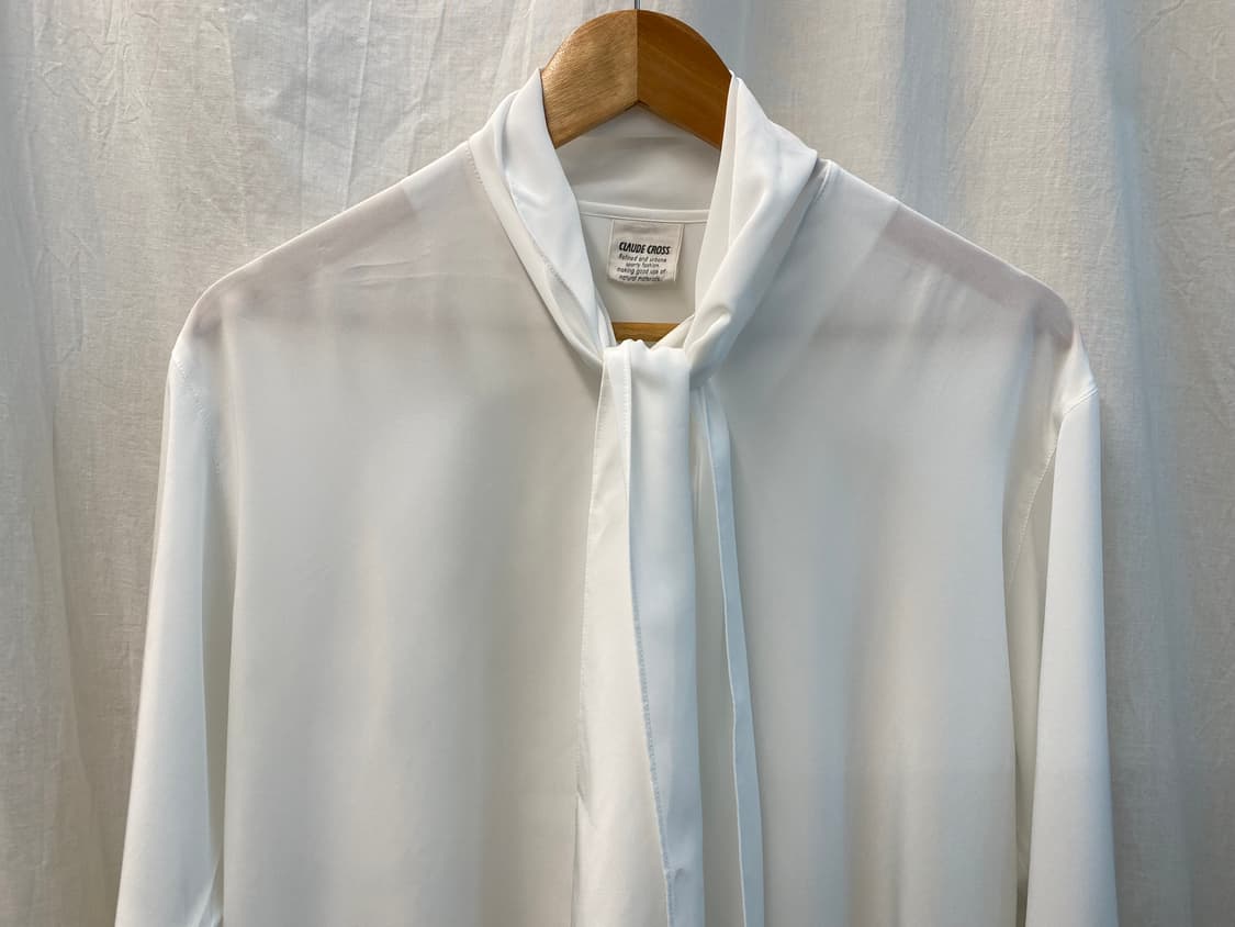 화이트 리본 블라우스(L) 상품이미지4