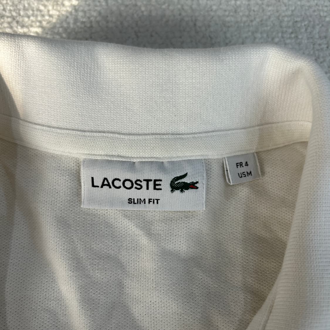 라코스테 흰색 PK 반팔티 레드 포인트 s 상품이미지2