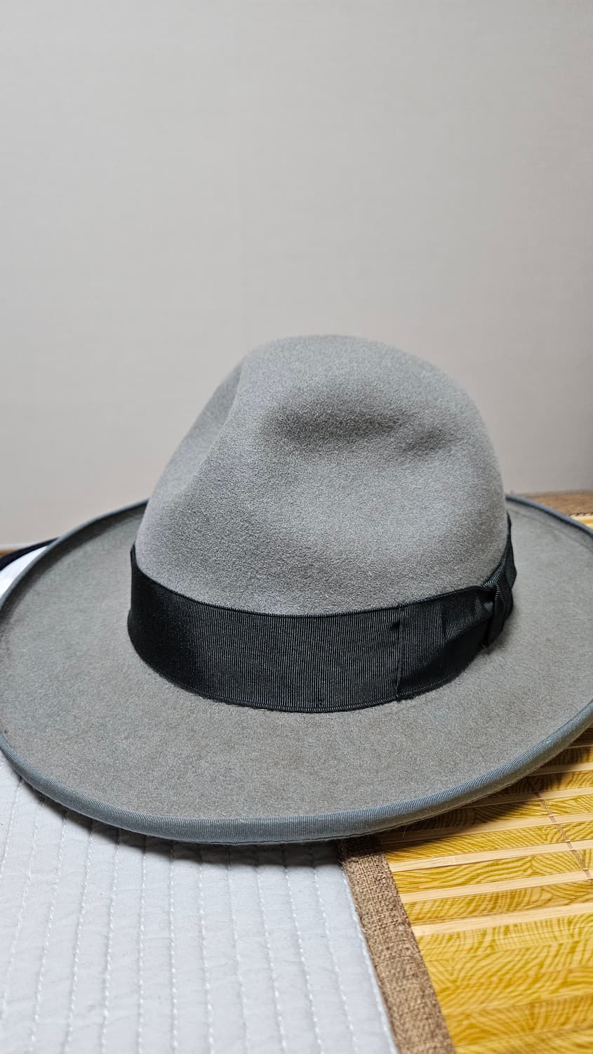 바르비지오 Barbisio 그레이 페도라 59 Large 상품이미지4