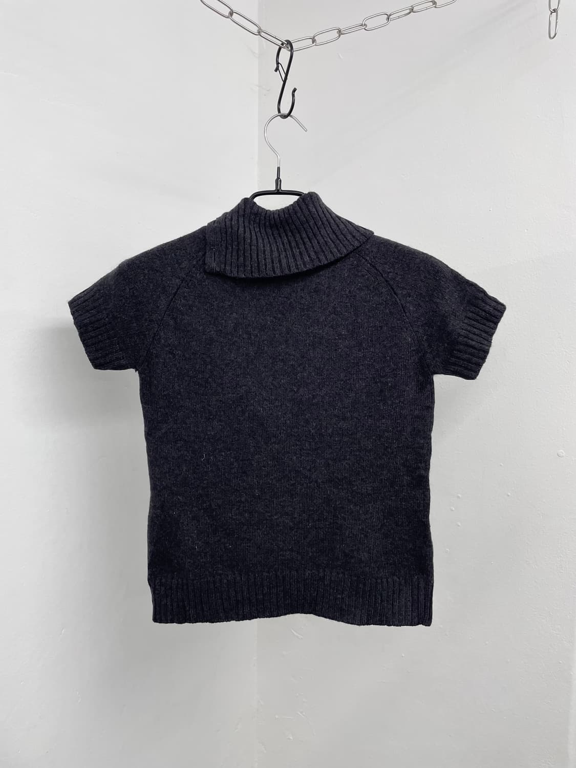 울 버튼 디테일 하프 니트 상품이미지7