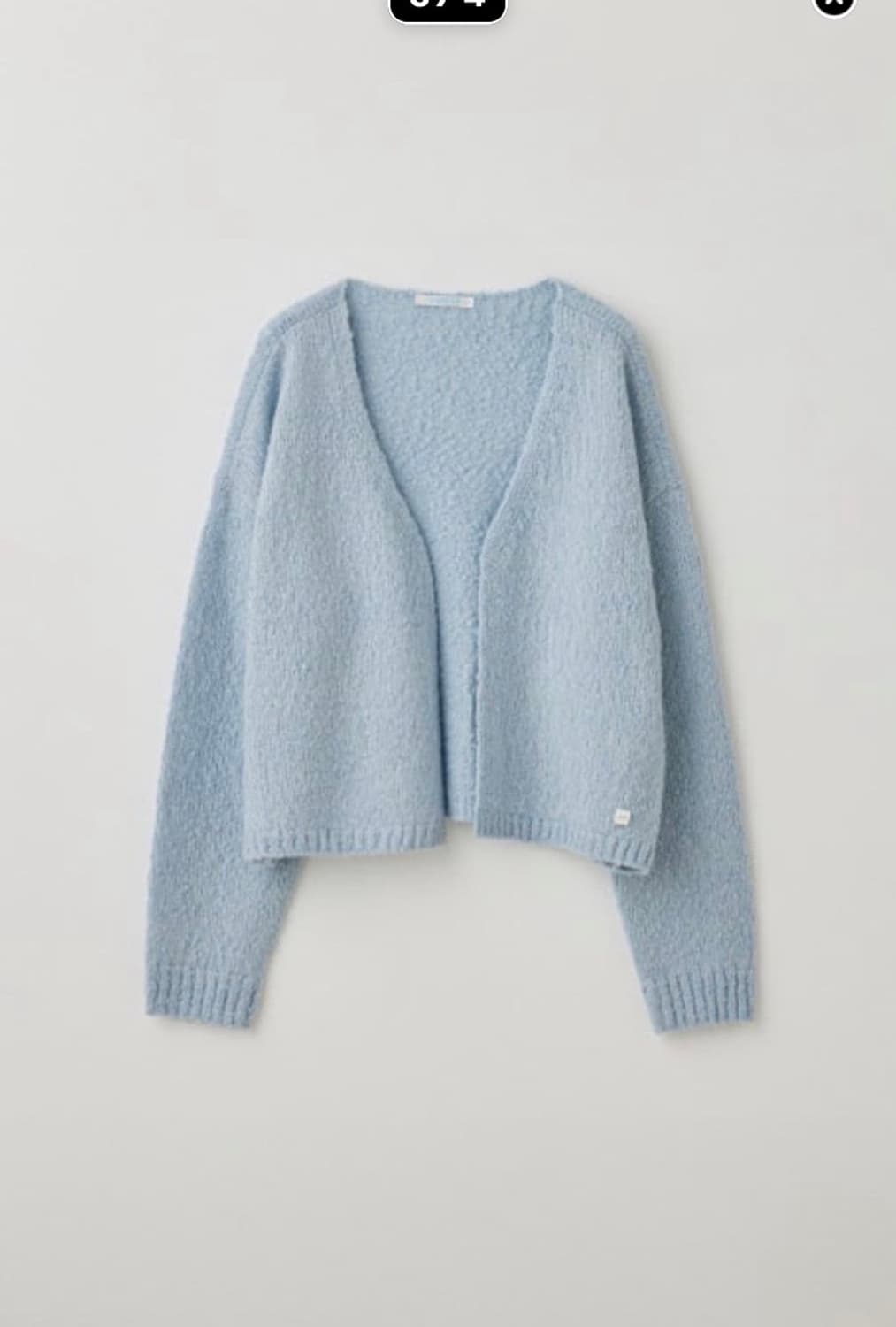 타낫 플러피 숏 가디건 스카이블루 상품이미지1