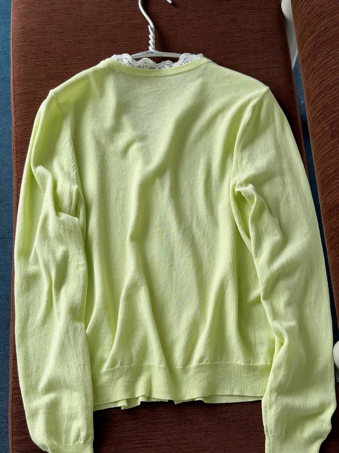 High gauge cotton lace design cardigan 상품이미지6