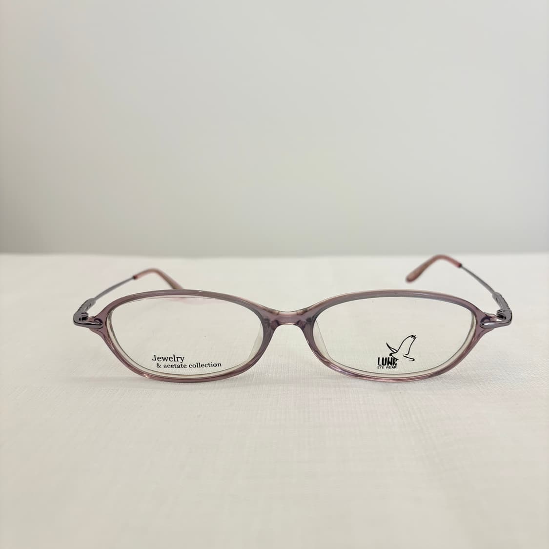 LUNA 핑크 큐빅 빈티지안경 상품이미지1
