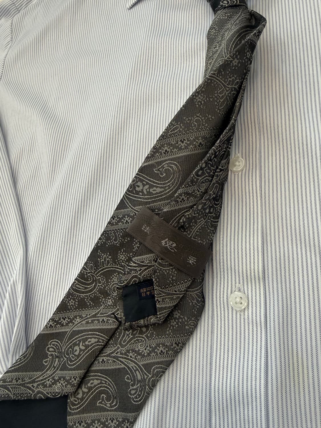 빈티지 드레스 셔츠 & 패턴 넥타이 코디 세트 상품이미지7