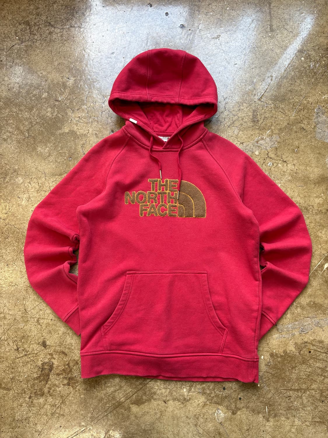 노스페이스 레드 부클 자수 빈티지 후디 상품이미지1