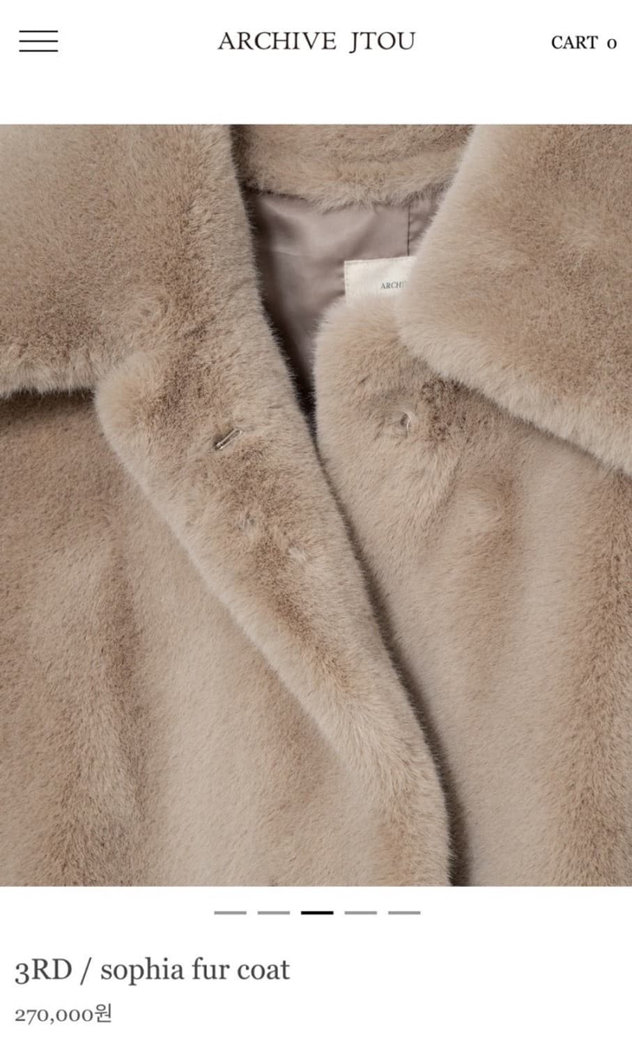 아카이브제이투유 소피아 퍼 코트 상품이미지3