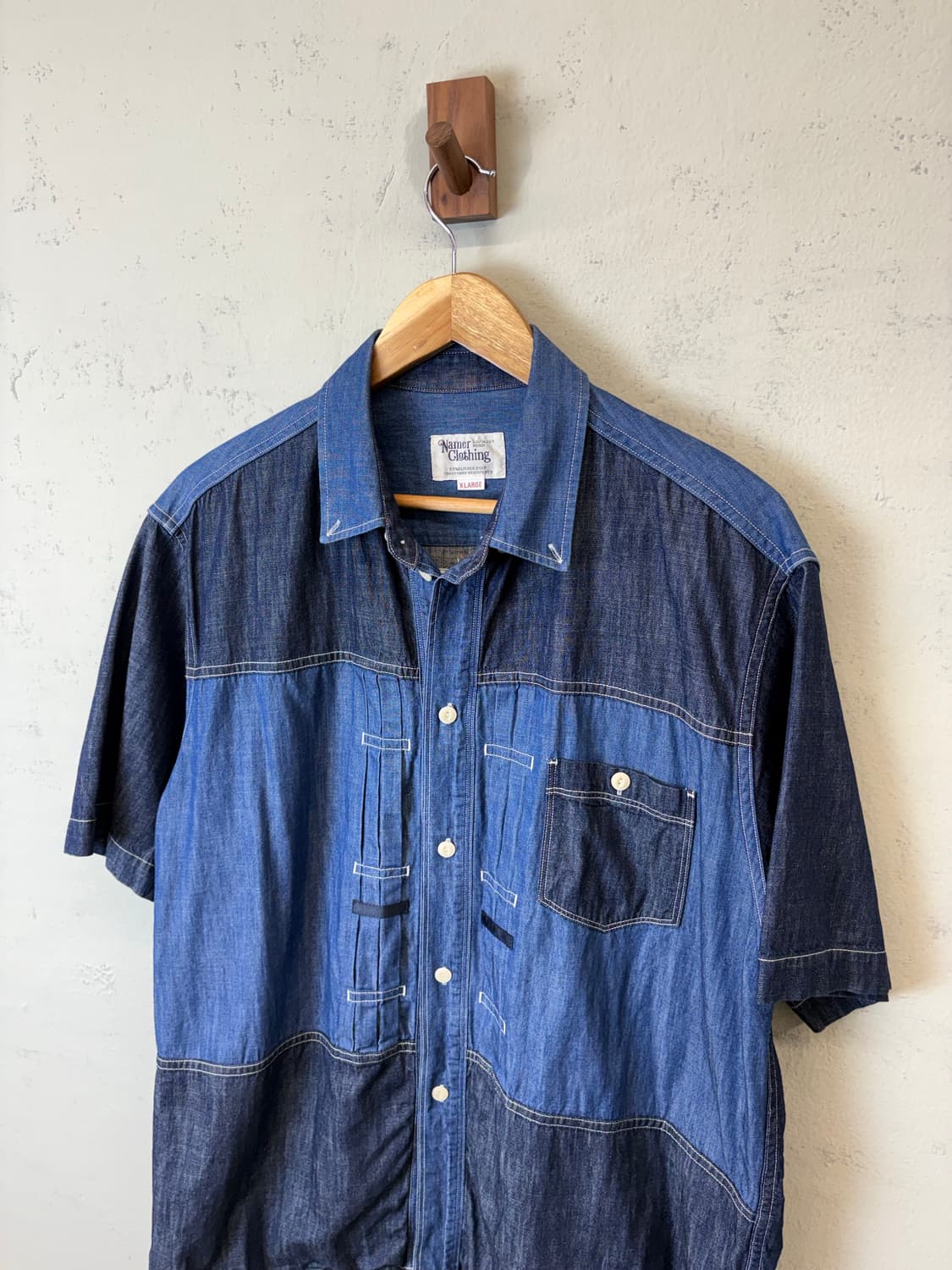 네이머클로딩 1세대 데님 믹스 셔츠 상품이미지2