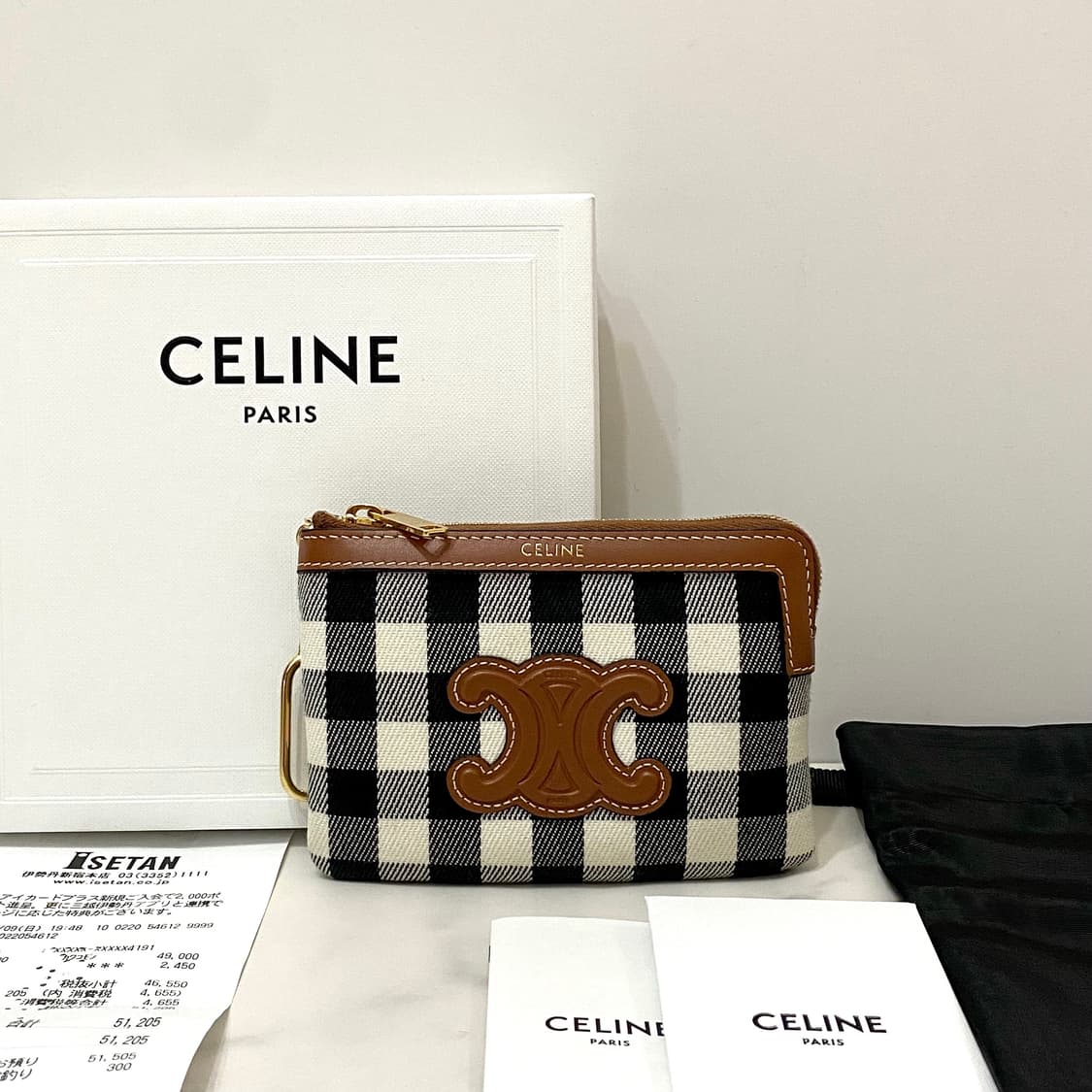 새상품급 셀린느 코인 퍼스 비쉬 파우치 카드지갑 10C662GI2 상품이미지1