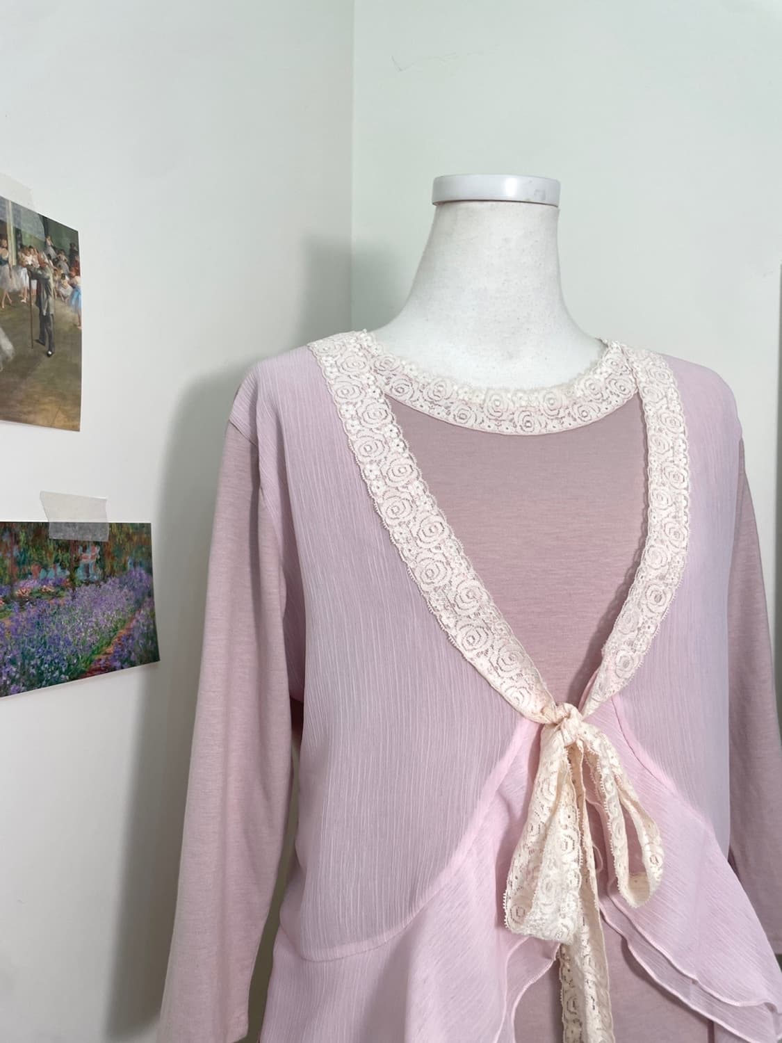 pink lavender fairy ruffle lace top 상품이미지6
