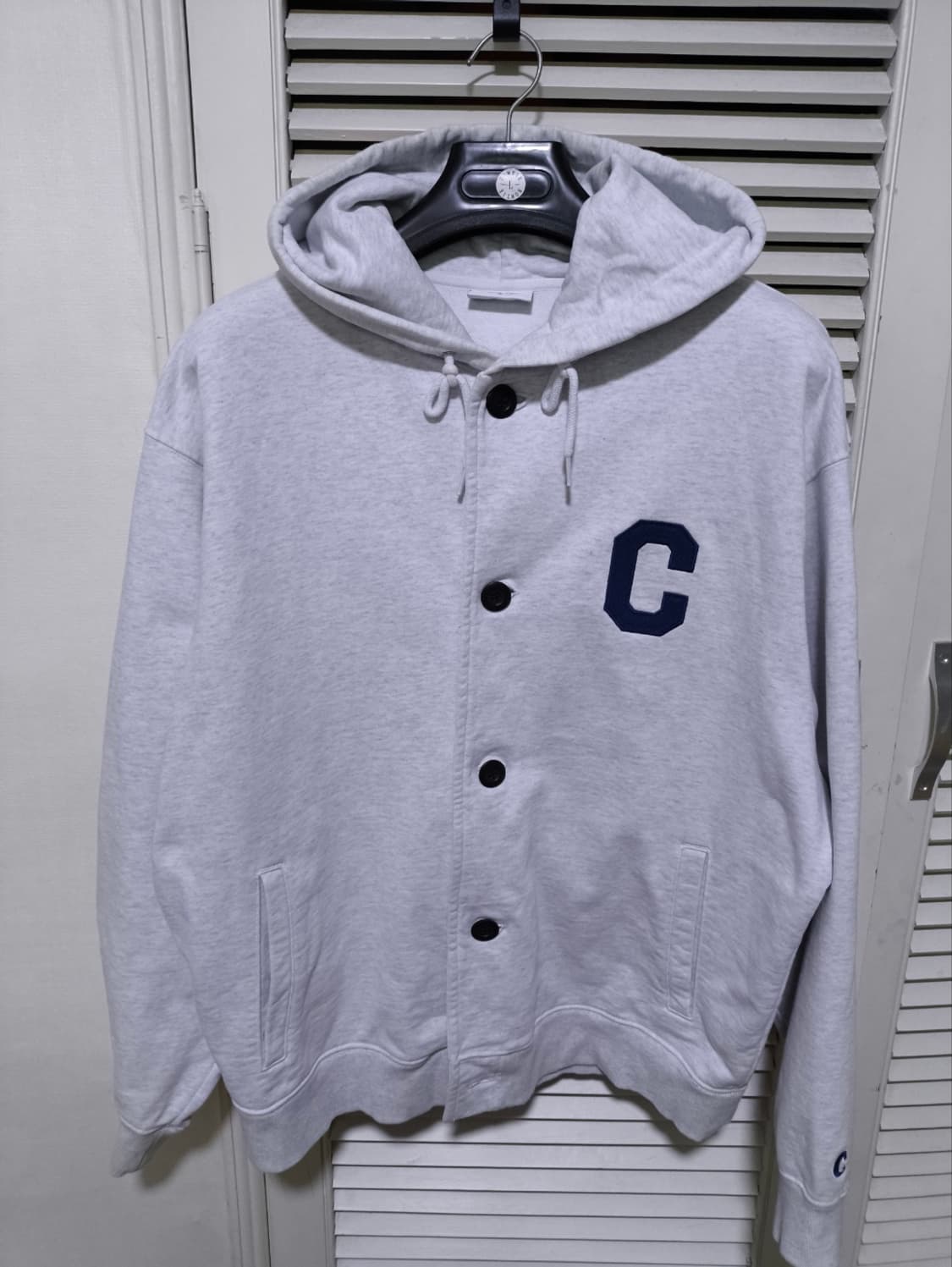 오버핏XL 커버낫 버튼 후드 상품이미지1