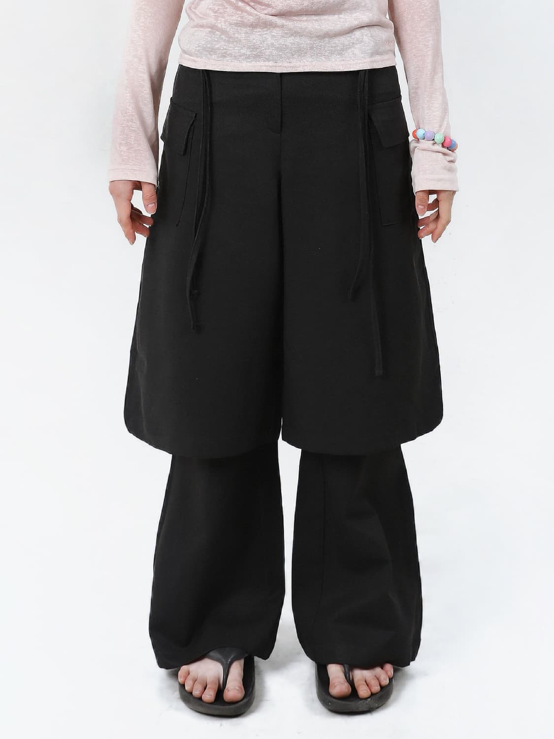 Double drop Morph Pants_Black 상품이미지7