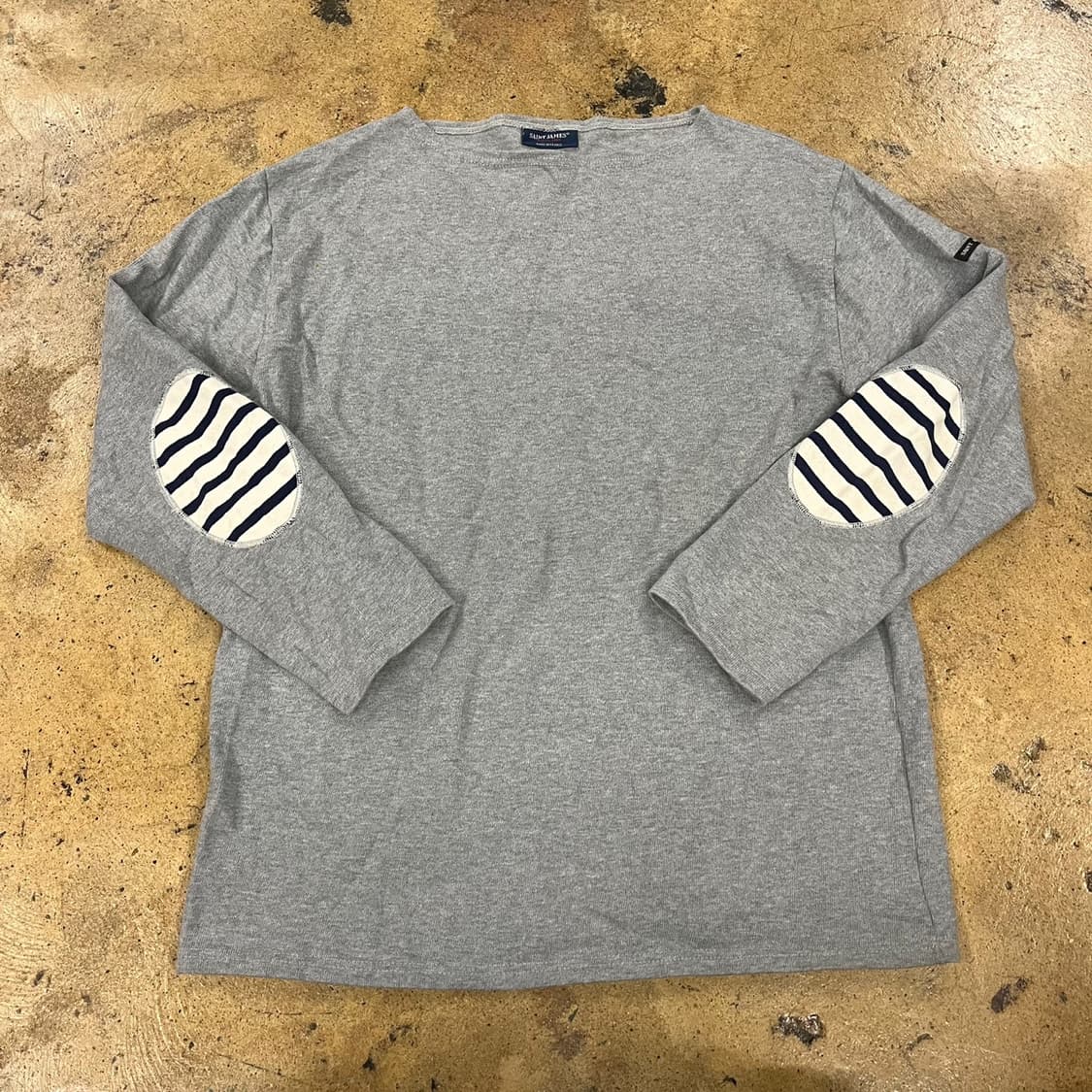 [정품] 세인트제임스 엘보우패치 긴팔티셔츠 그레이 b17 상품이미지2