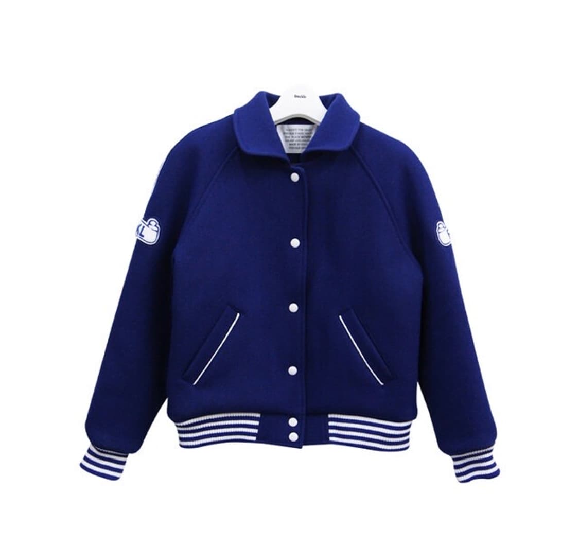 프레클 레글런 바시티 자켓 블루 s freckle 상품이미지6