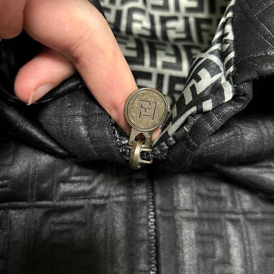 펜디 90s 주카패턴 코트자켓(실측L) 상품이미지5