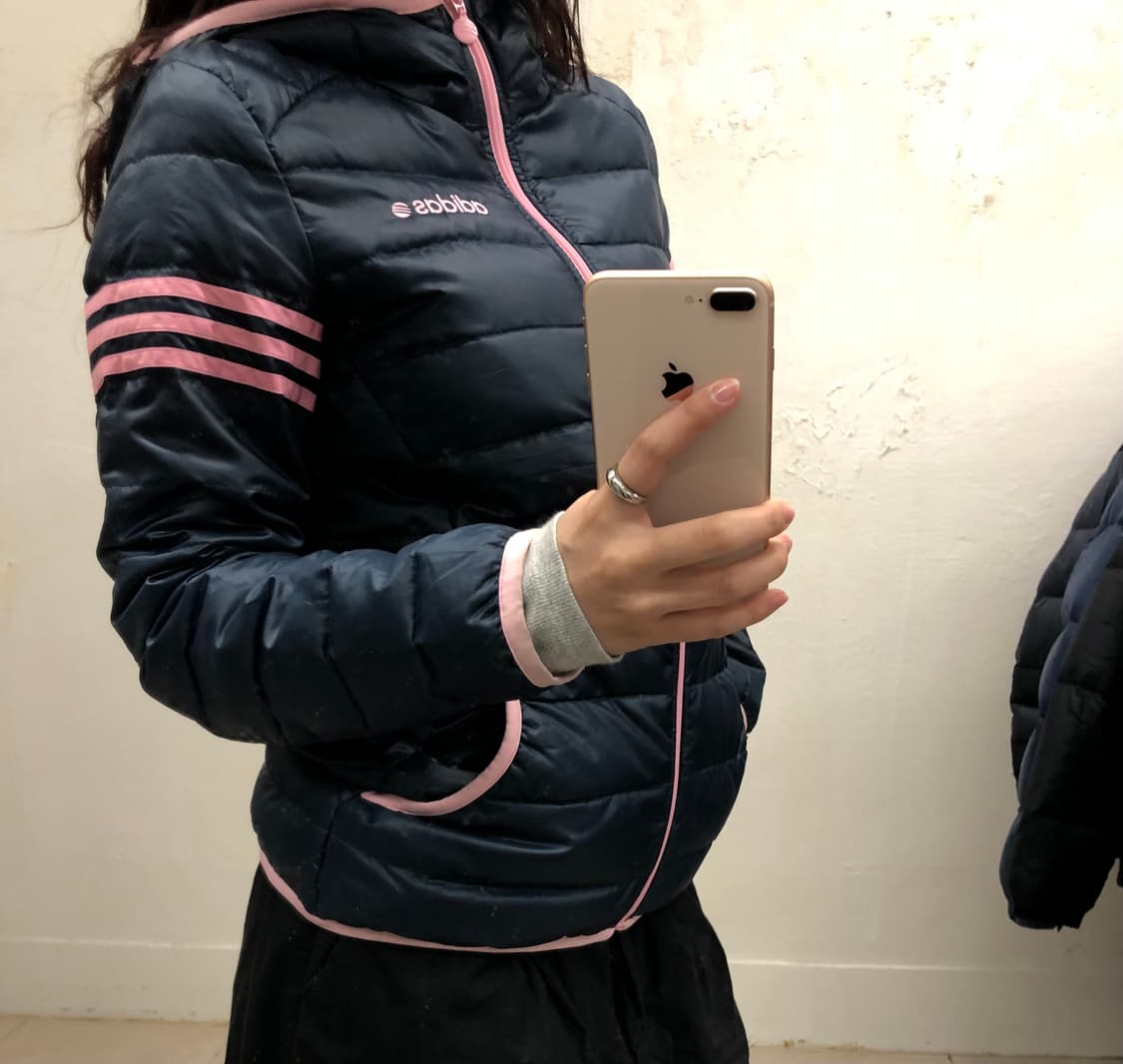 아디다스 네오 딸기우유 경량패딩 상품이미지1