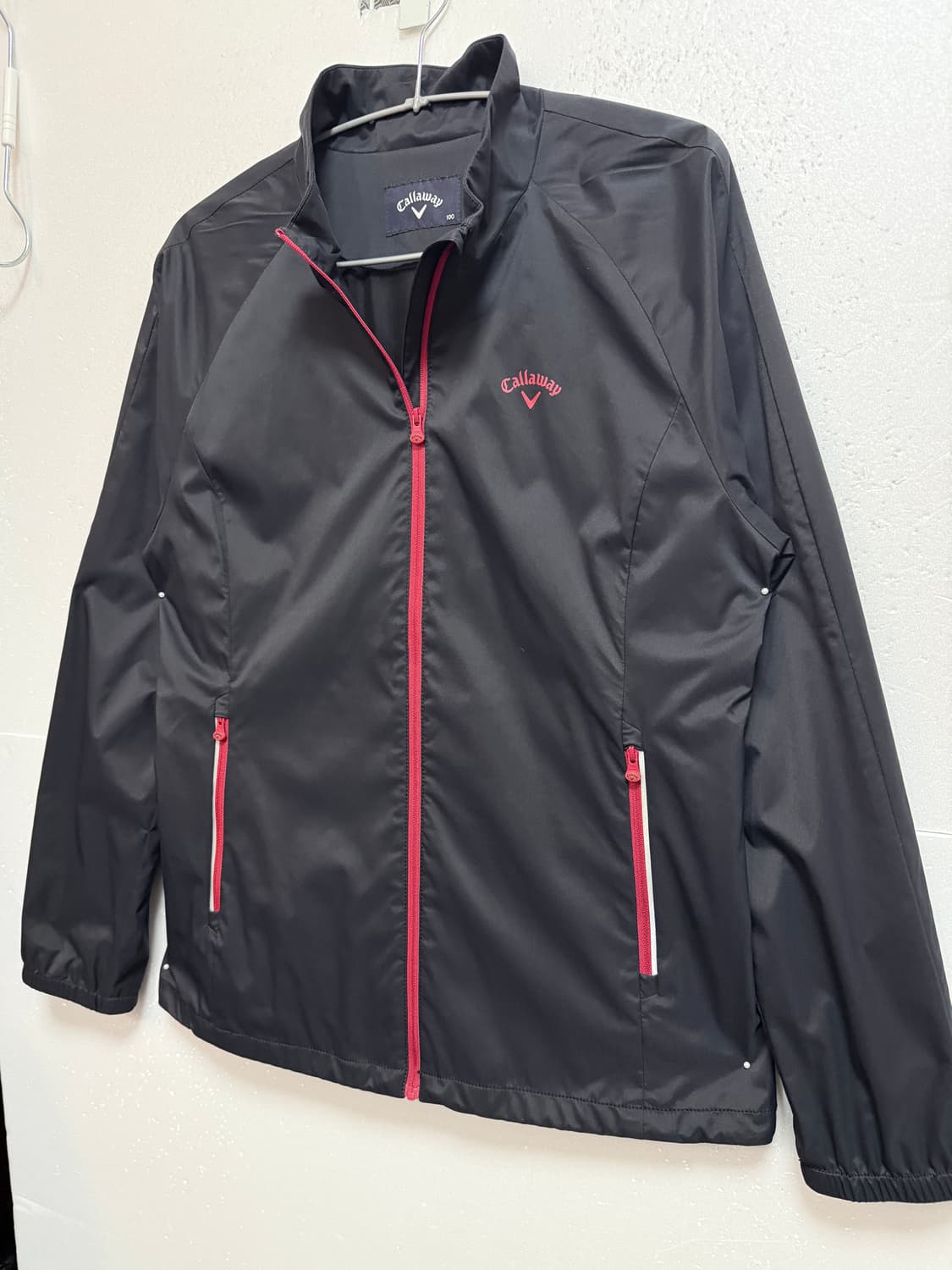 정품)캘러웨이 골프 바람막이 자켓 100 블랙 여성 골프웨어 점퍼 상품이미지2