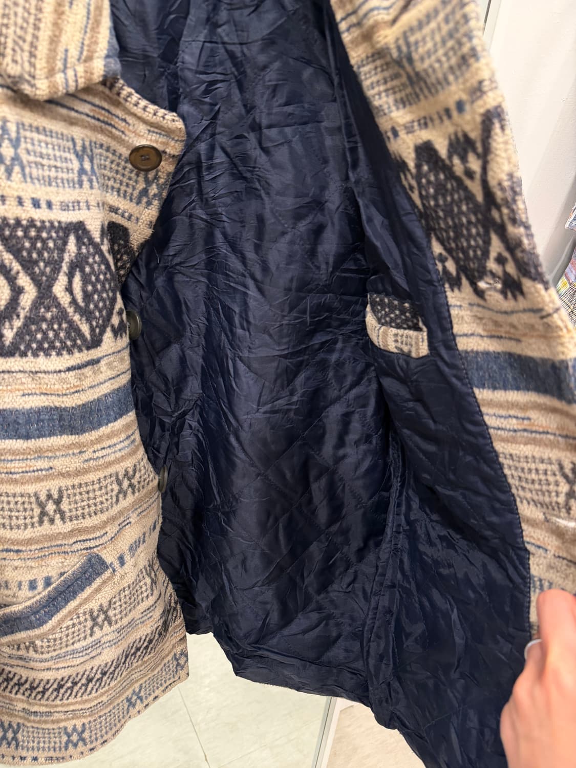 00s Vtg 빈티지 에스닉 울 자켓 상품이미지4