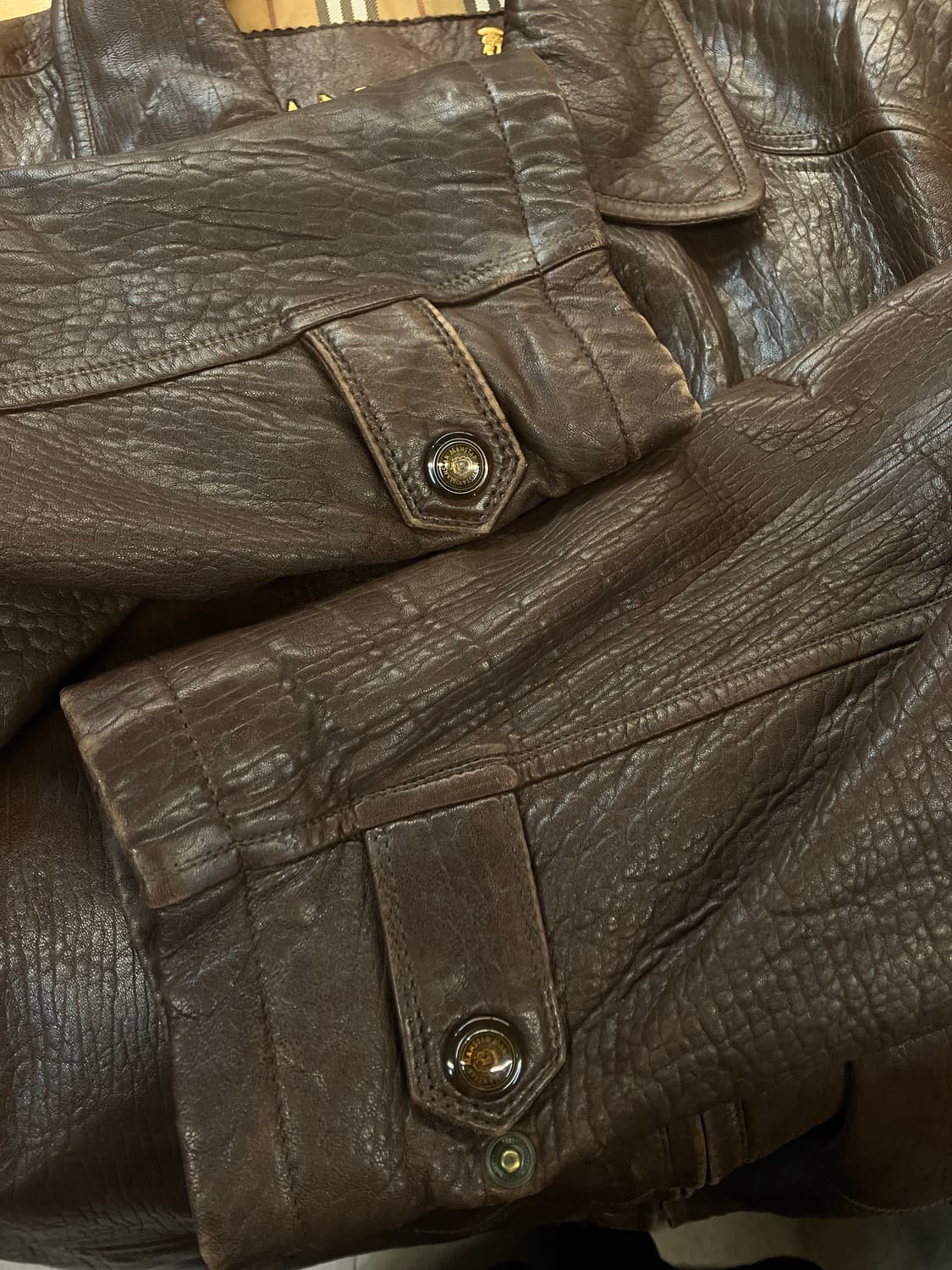 빈티지 양가죽 자켓 브라운 L #csz2910 상품이미지5