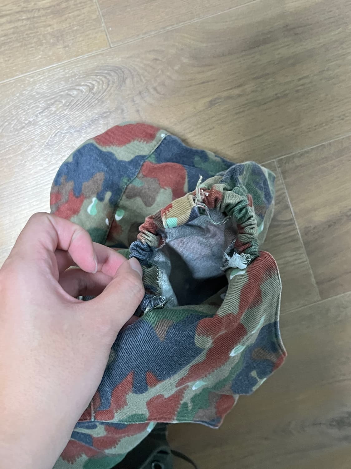 80s 스위스군 카모 밀리터리 백팩 가방 상품이미지4