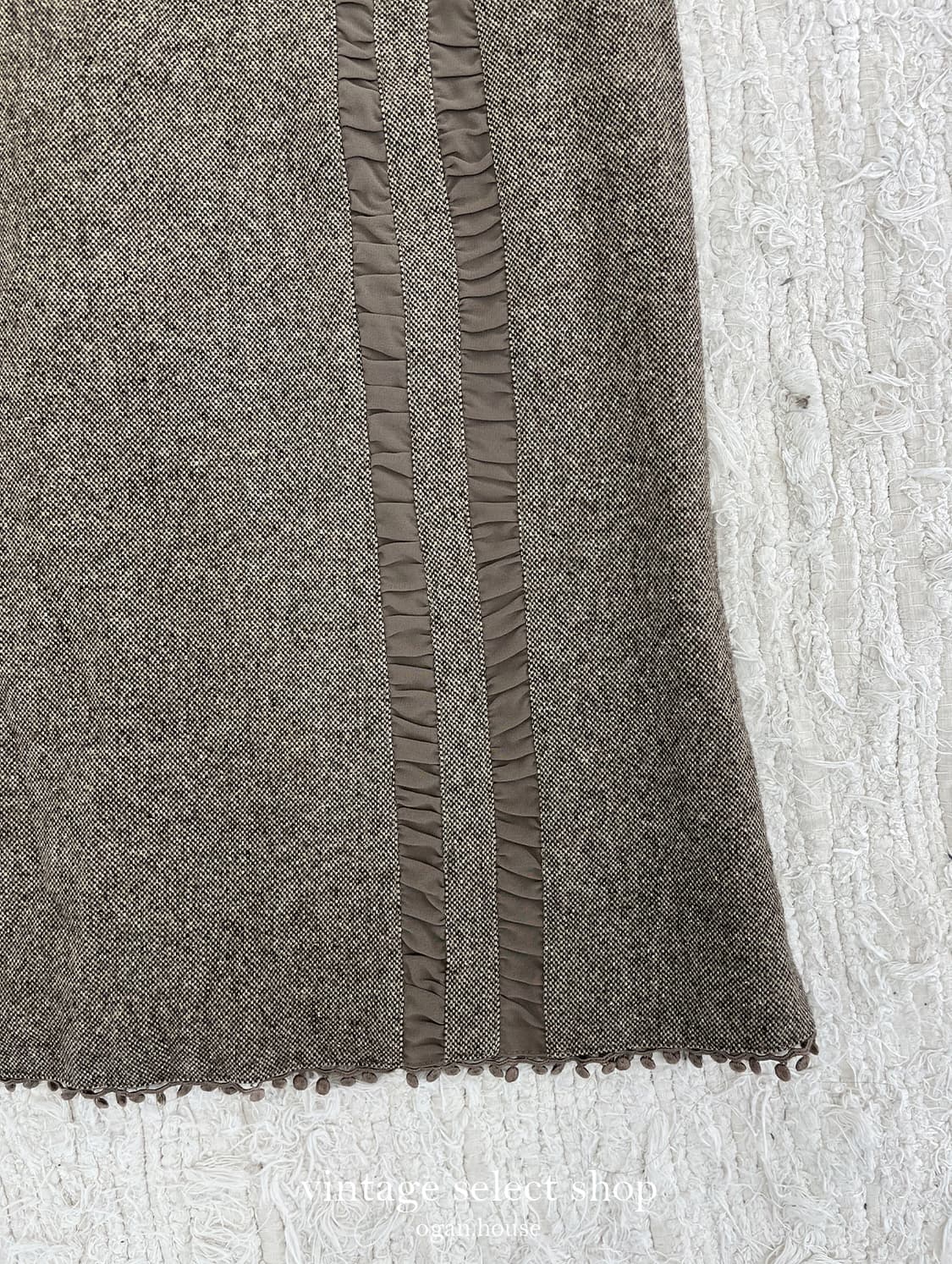 vintage frill trimming midi skirt 상품이미지5