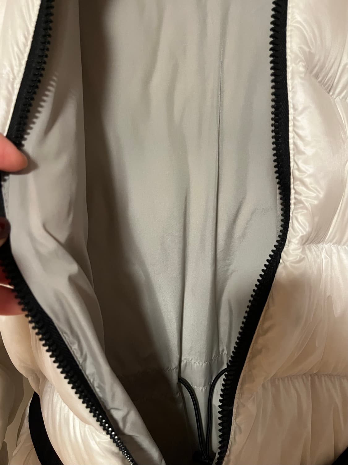 듀베티카 리버시블 화이트&그레이 롱패딩 상품이미지5