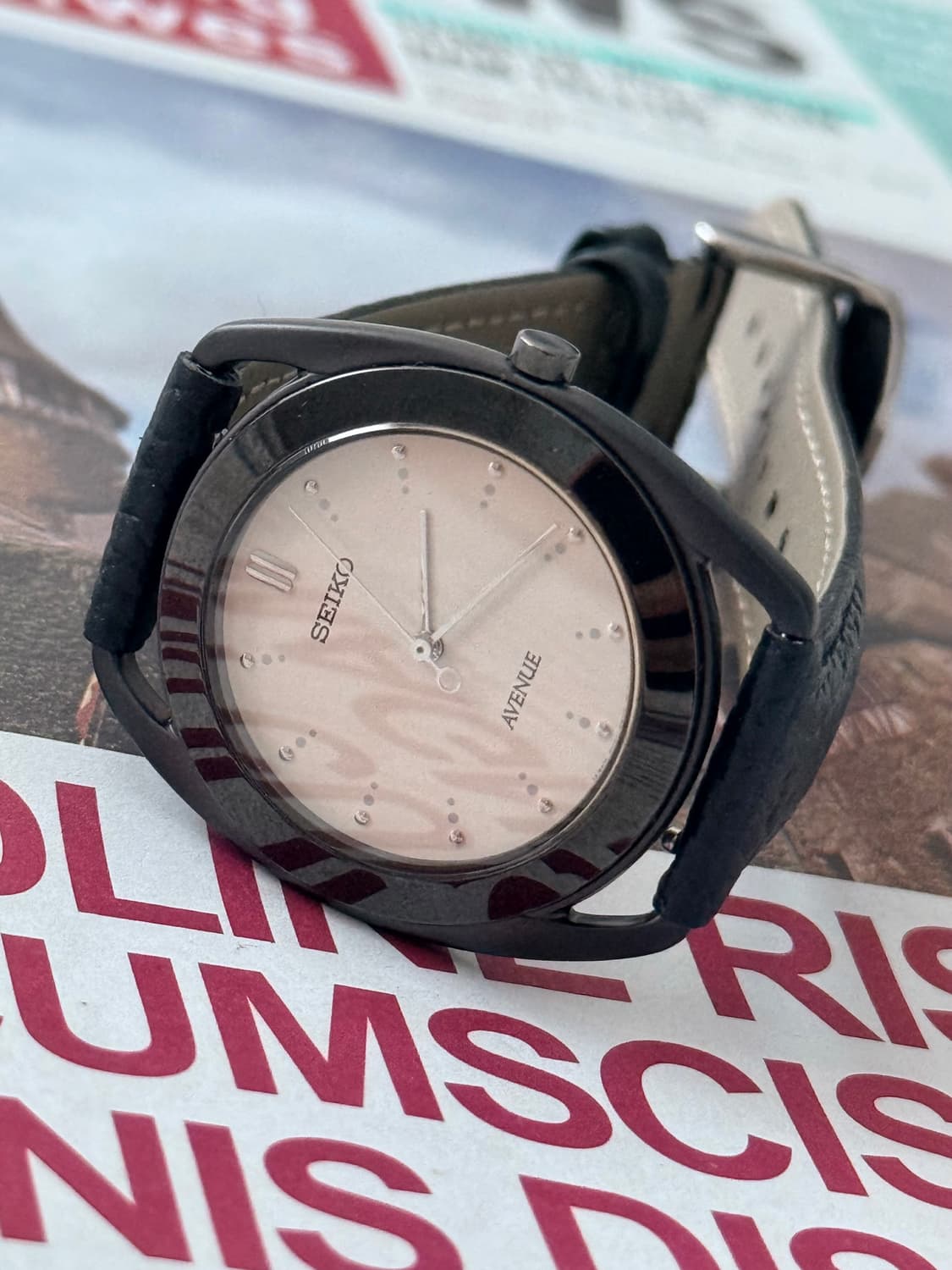 Seiko 세이코 쿼츠 에비뉴 1993 블랙 상품이미지5