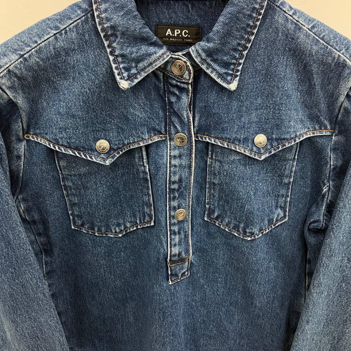 아페쎄 르나 워시드 데님 셔츠 롱 드레스 38 상품이미지4