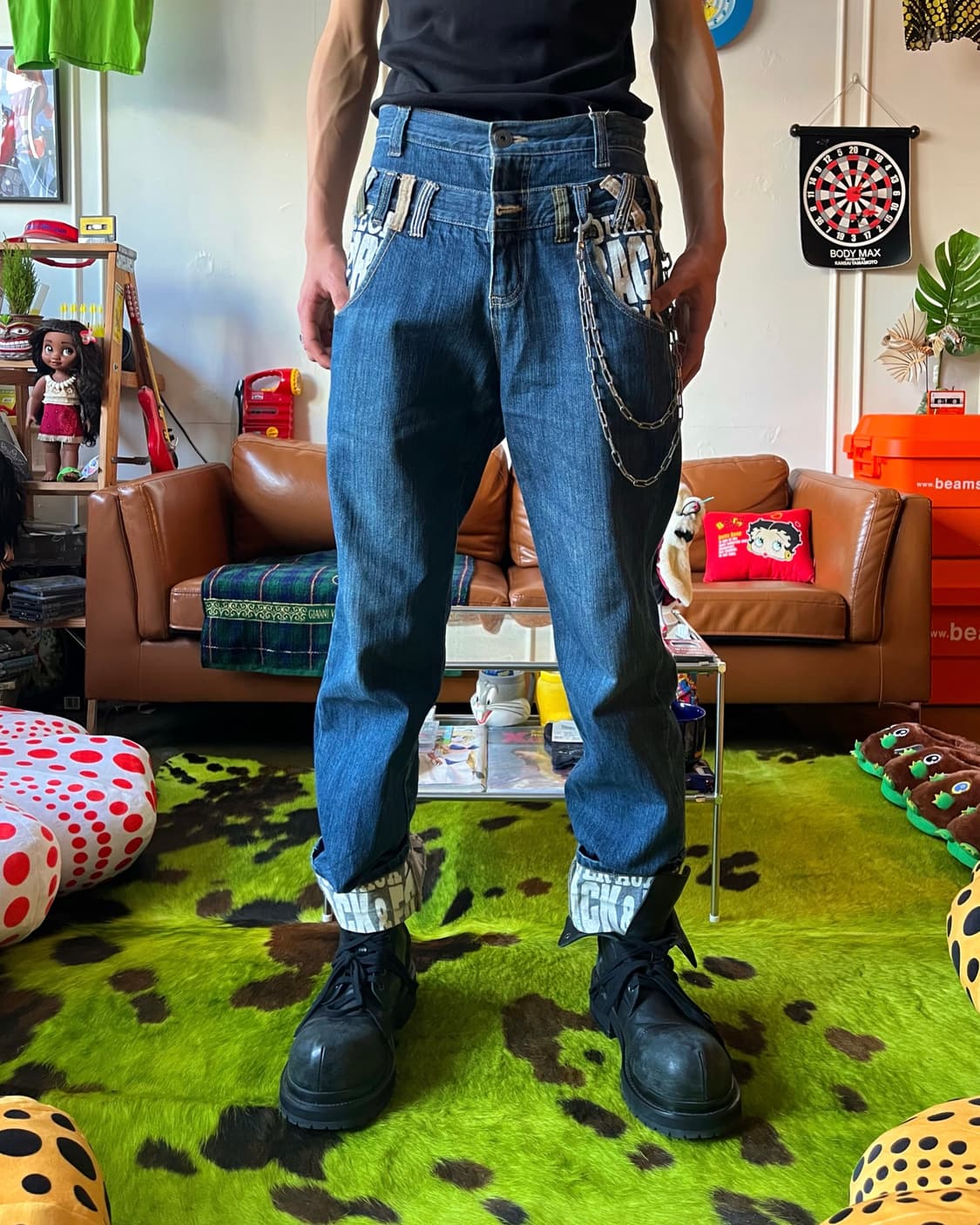 90-00s Jpn Vintage Double Waist Denim 상품이미지3