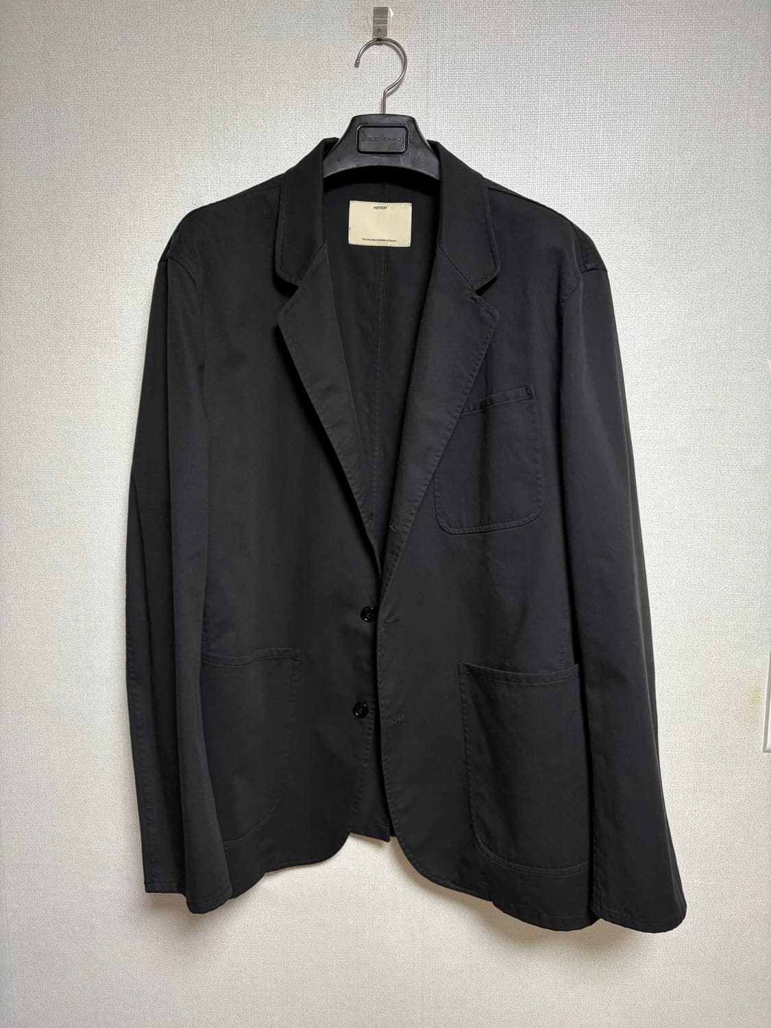 [5]포터리 워시드 스포츠 자켓 블랙 새상품 상품이미지2