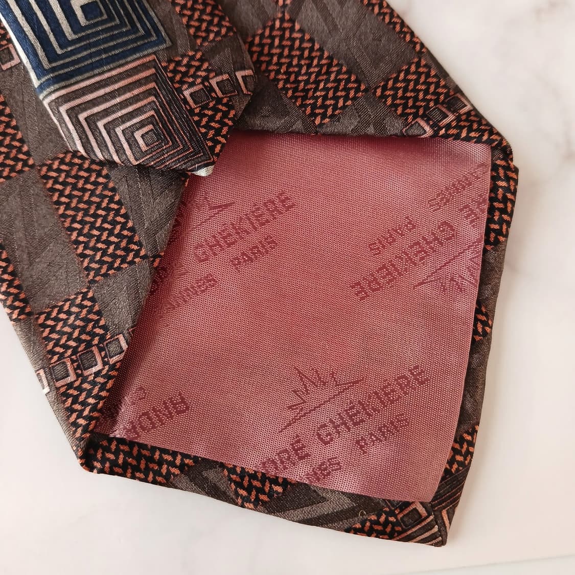 앙드레 게키에르 실크 모자이크 넥타이 9.5cm A+등급 A19218
 상품이미지6