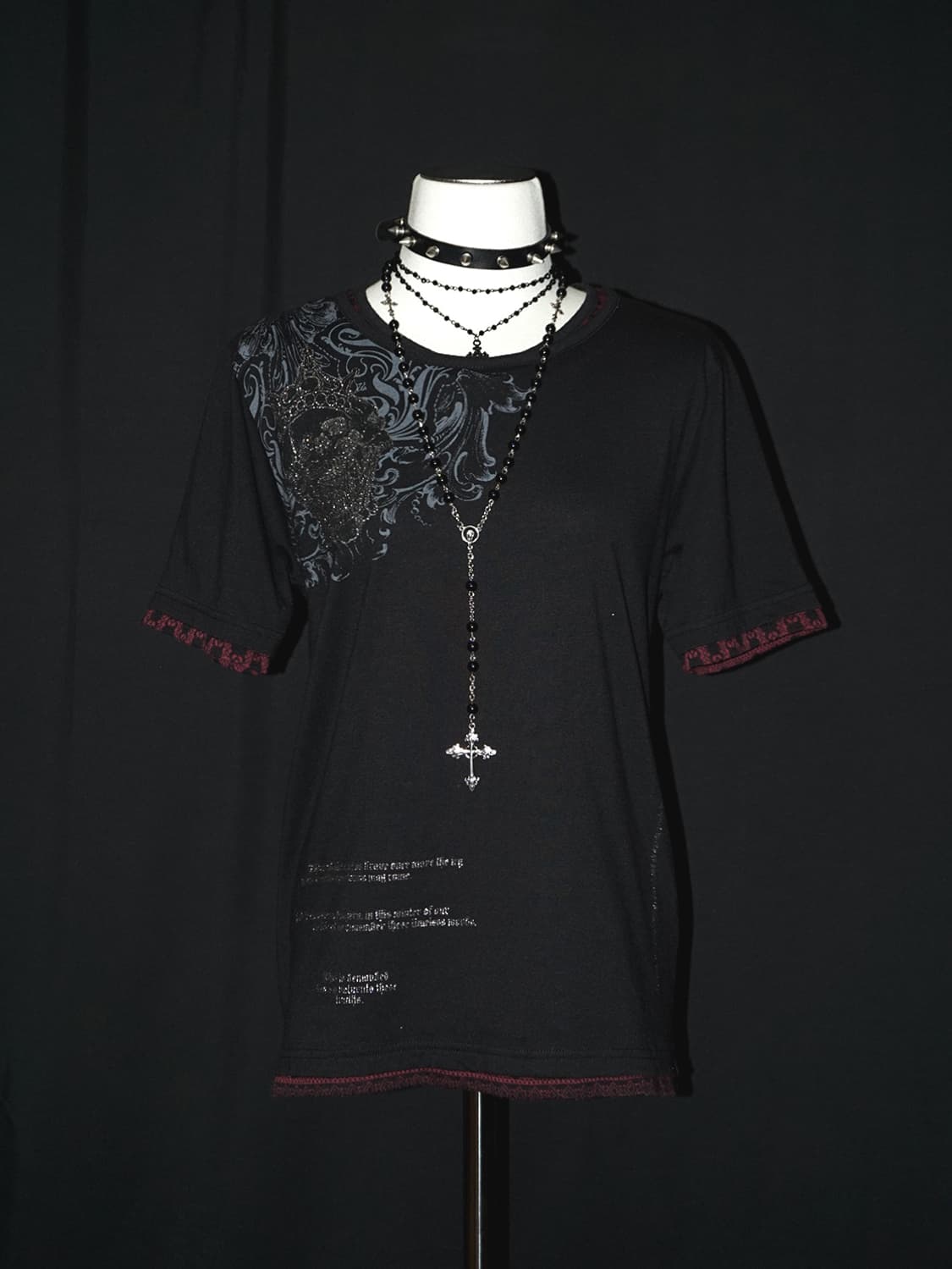 (spinash) glitter punk skull t  상품이미지1