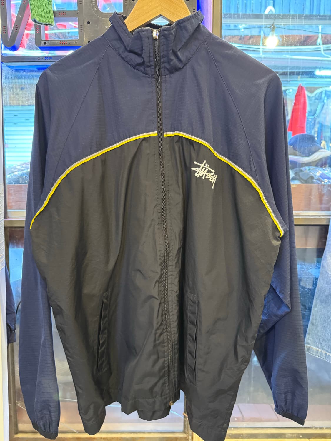 스투시 네이비 레글런 바람막이 상품이미지1