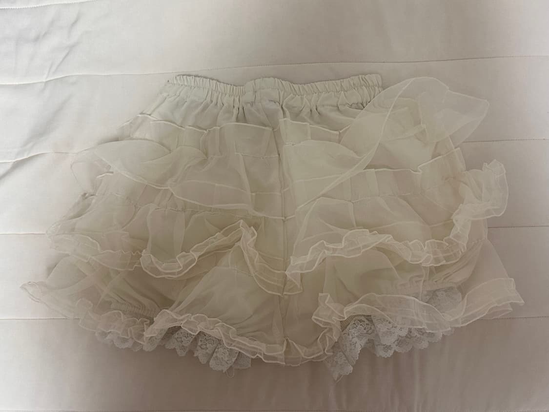 빈블 레이스 프릴 캉캉 팬츠 스커트 (반바지) 상품이미지3