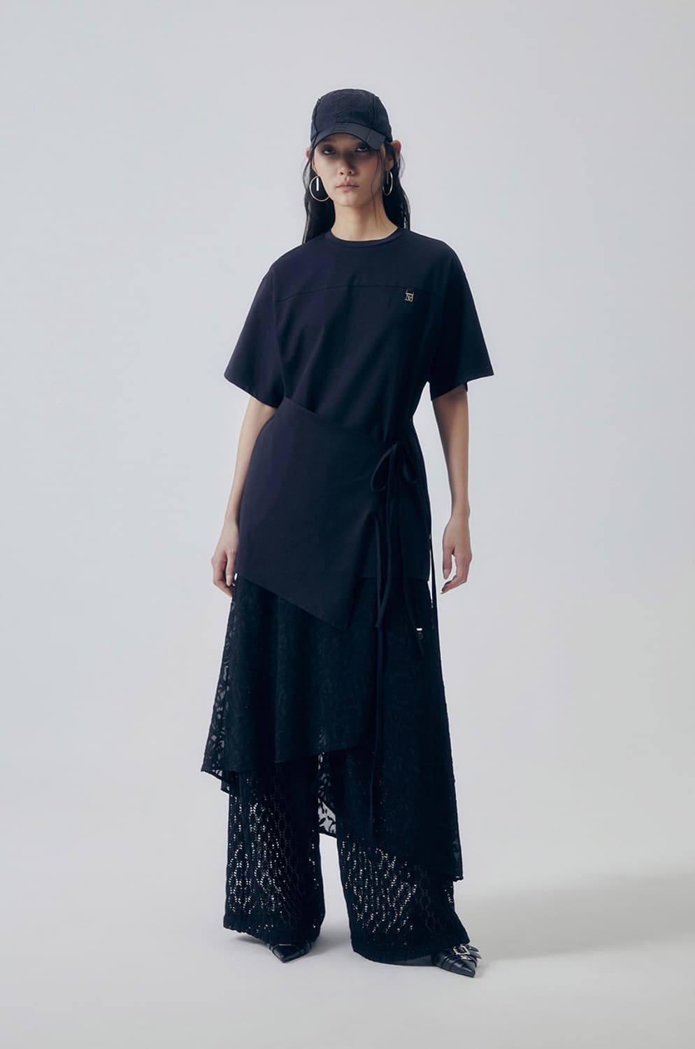 (거의새상품) 트리밍버드 tie detail 반팔 티셔츠 상품이미지1