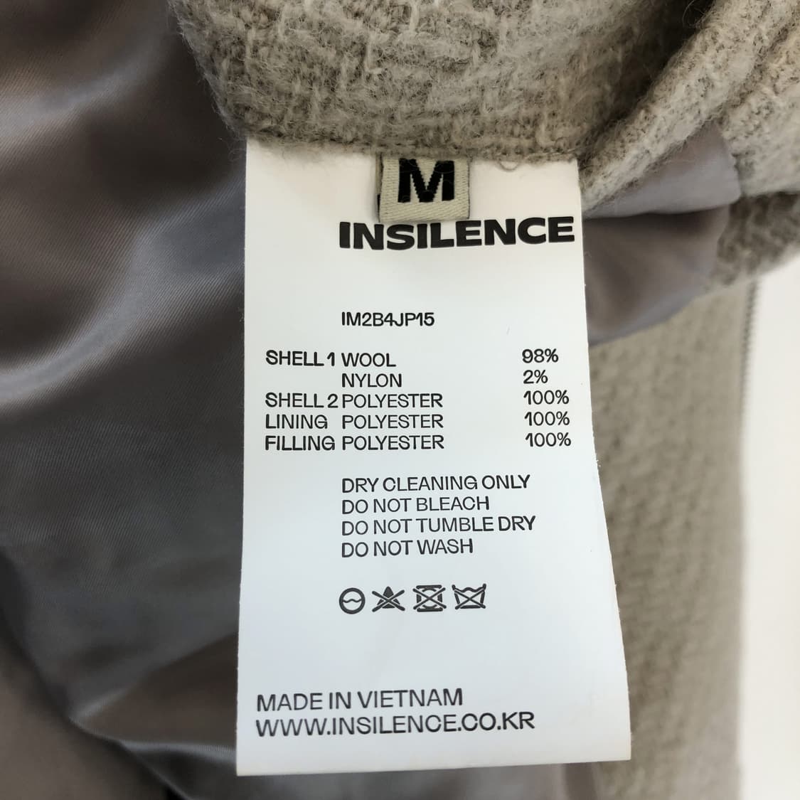 인사일런스 헤비울 봄버자켓 M  상품이미지7