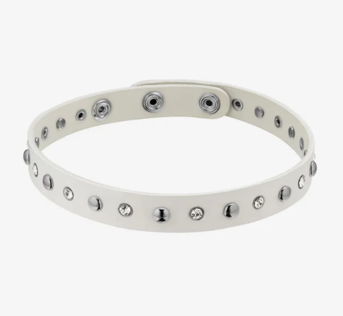 EVERYBIRTHDAY WHITE LEATHER CHOKER 상품이미지1