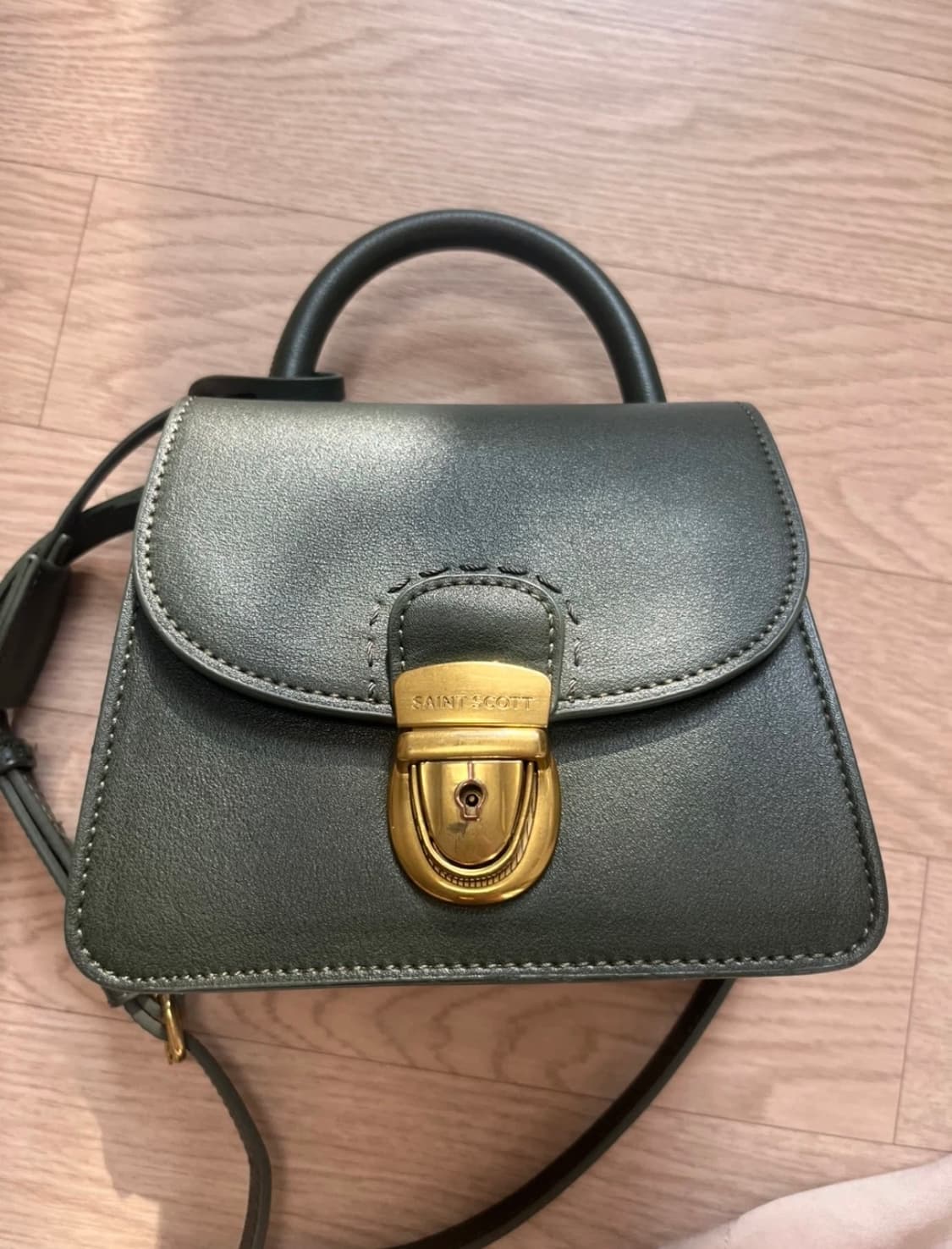 (거의 새상품) 세인트스코트 노아 미니 토트백 그린 상품이미지1