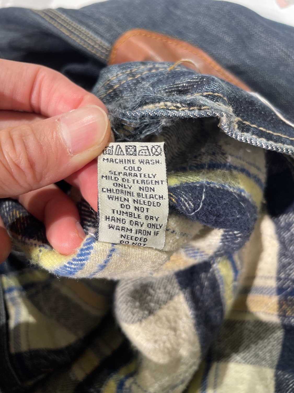 빈티지 그런지 엘보 패치 데님 자켓 상품이미지8